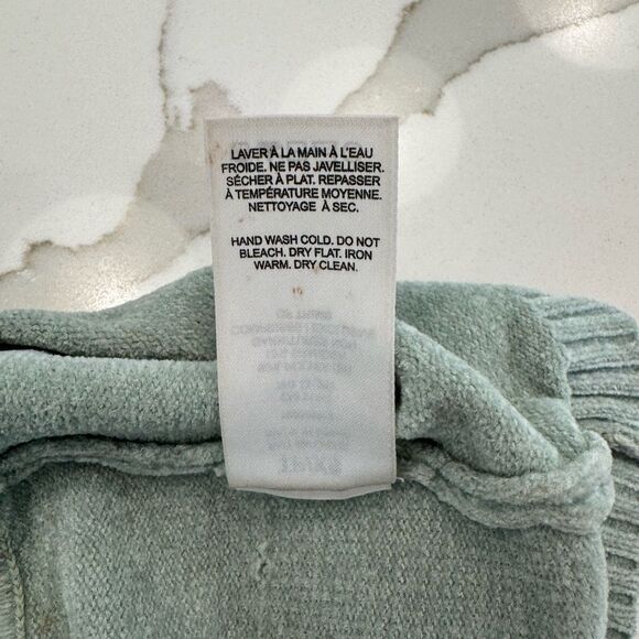 Women's Green Knit Crop Top - Picture 6 of 6